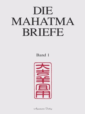 cover image of Die Mahatma-Briefe